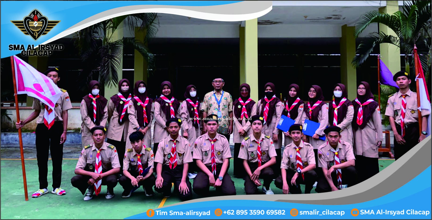 Pelantikan Dewan Ambalan Ambalan Sudirman dan Ambalan Fatmawati SMA al Irsyad Cilacap tahun 2022 202